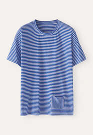 Striped T-shirt, Cobalt white, webstill