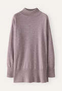 Funnel-neck sweater, Mauve cream, webstill