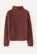 Funnel-neck sweater, Plum, webstill