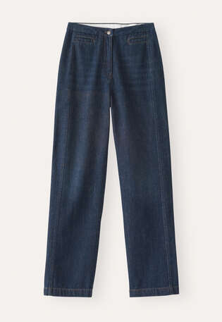 Slim-straight jeans, Rinse dark wash, webstill