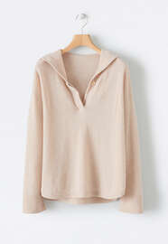 Hooded sweater, Pale natural, webstill