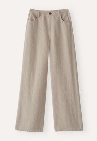 Wide & straight leg trousers, Mink, webstill