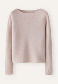 Boat-neck sweater, Pink fawn, webstill