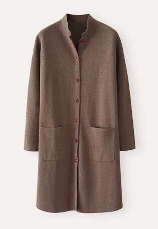 Knitted coatigan, Nut brown, webstill