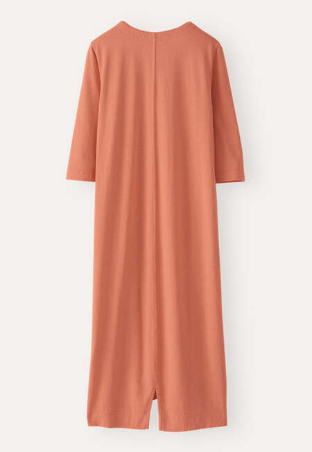 V-neck dress, Coral peach, completeTheLook