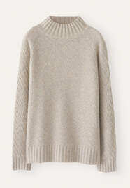 Funnel-neck sweater, Pebble, webstill