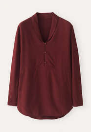 Shawl-collar blouse, Garnet, webstill