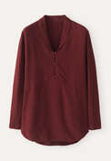 Shawl-collar blouse, Garnet, webstill