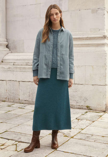 Pointelle sweater, Ocean blue, completeTheLook