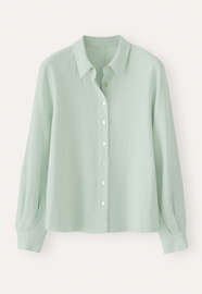 Curved-sleeve blouse, Aqua mint, webstill
