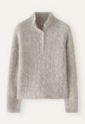 Button-neck sweater, Natural grey, webstill