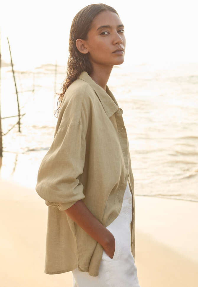 Garment-dyed overshirt, Washed fern, completeTheLook