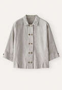 Double-breasted blouse, Pale grey, webstill