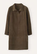 Cord funnel-neck dress, Khaki brown, webstill