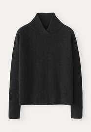 Rib-stitch sweater, Charcoal, webstill