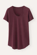 Scoop-neck T-shirt, Claret, webstill