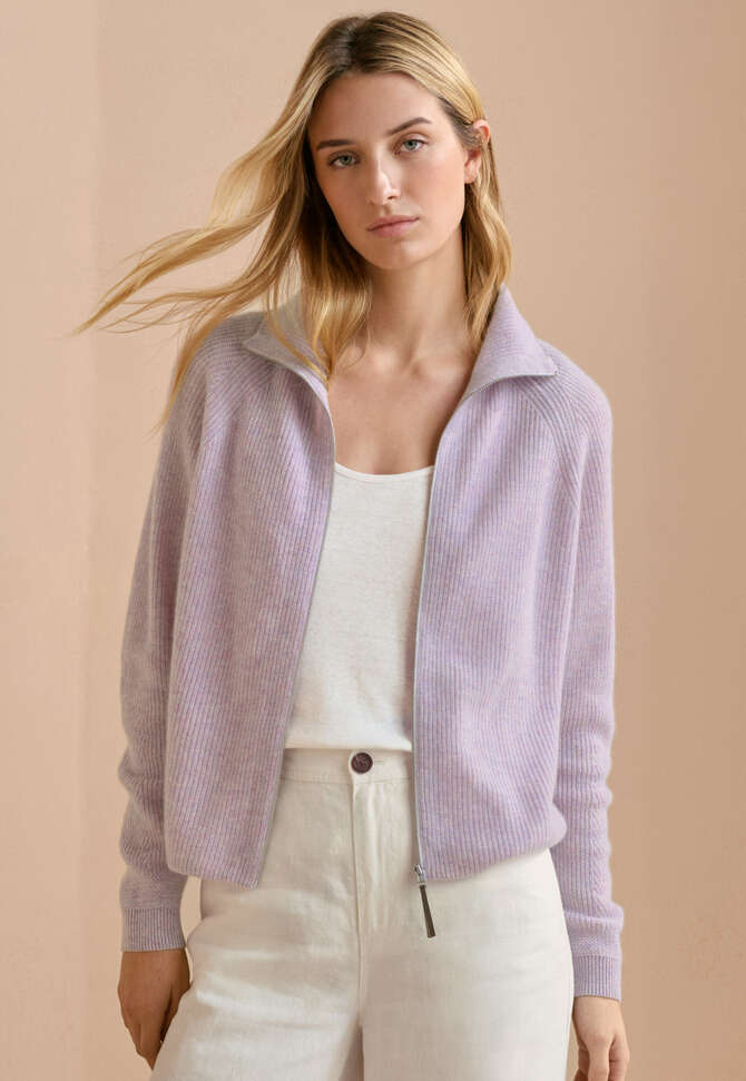 Zip-front cardigan, Pink lavender, completeTheLook