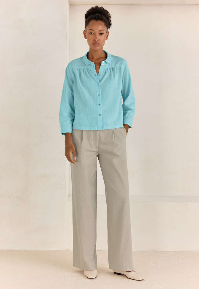 Pleat-front trousers, Warm grey, completeTheLook
