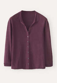 Collared cardigan, Dark plum, webstill