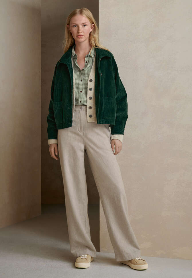 V-neck cardigan, Natural stone, completeTheLook