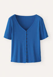 Button-through rib top, Cobalt, webstill
