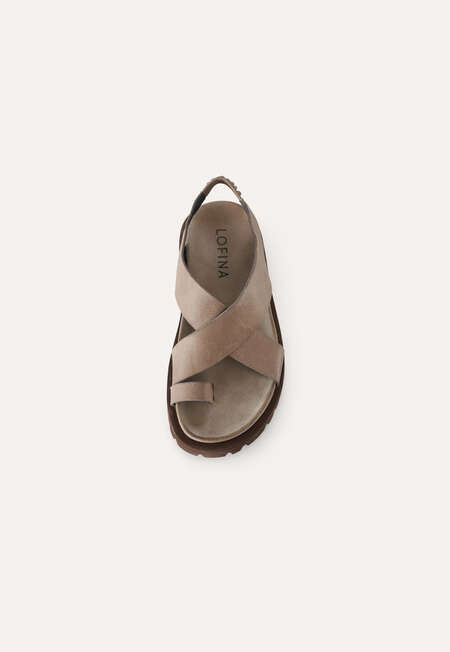 Toe-detail sandal, Soft brown, completeTheLook