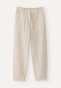 Tapered leg trousers, Pebble, webstill