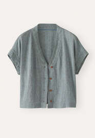 V-neck top, Aqua grey, webstill