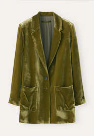 Velvet jacket, Lichen green, webstill