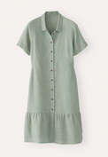 Gathered hem-seam dress, Golden ocean, webstill