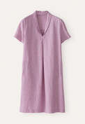 Striped A-line dress, Peony pink, webstill