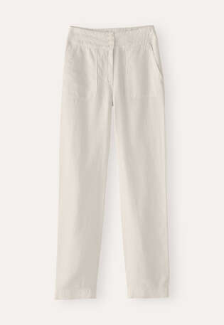 Straight-leg trousers, Parchment, webstill