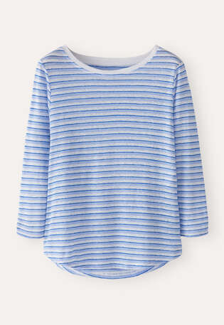 Striped jersey top, Pale cornflower, webstill