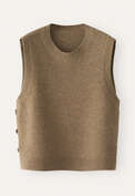 Sleeveless sweater, Moss taupe, webstill