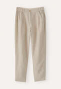 Cropped tapered trousers, Natural, webstill