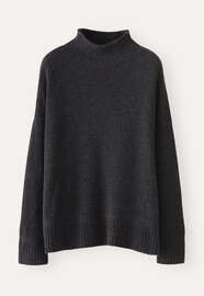 Funnel-neck sweater, Charcoal, webstill