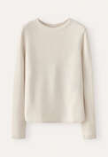High-neck sweater, Cream, webstill