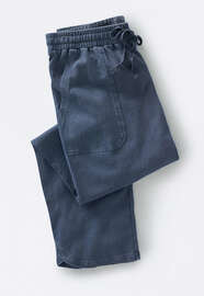 Cropped trousers, Teal blue, webstill
