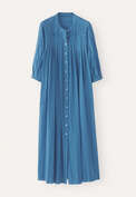 Striped maxi-length dress, Deep marine, webstill