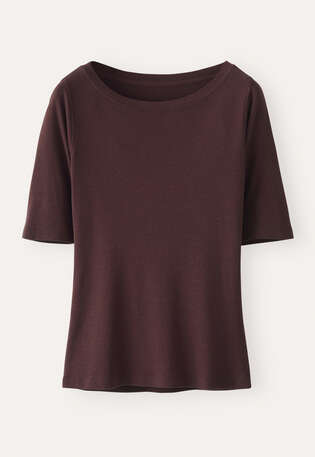 Ribbed jersey top, Port, webstill