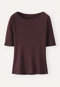 Ribbed jersey top, Port, webstill