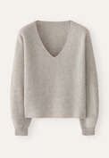 V-neck sweater, Pebble, webstill