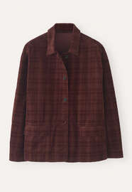 Self-check boxy jacket, Prune, webstill