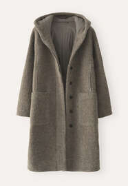 Hooded coat, Taupe, webstill