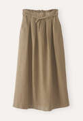 Pleat-detail skirt, Warm khaki, webstill