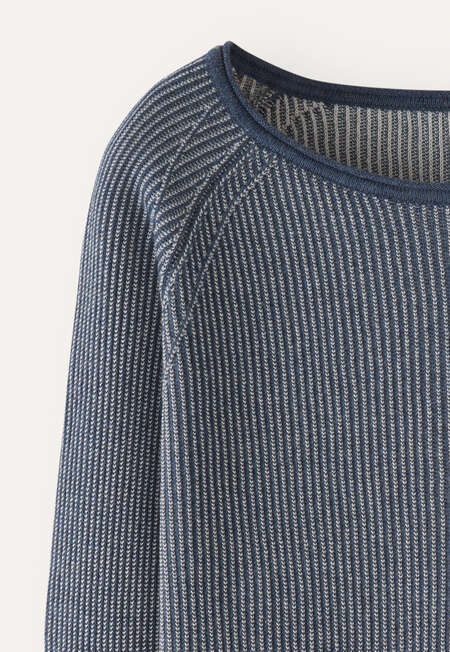 Two-toned rib sweater, Washed petrol, completeTheLook