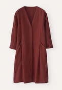 V-neck dress, Chilli brown, webstill