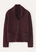 Shawl-collar cardigan, Blackberry, webstill