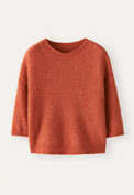 Short-sleeve sweater, Terracotta orange, webstill
