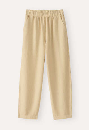 Cropped trousers, Butter yellow, webstill